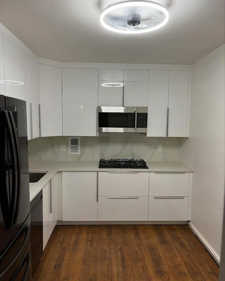 Renovated kitchen with quartz countertops in St. Stephens